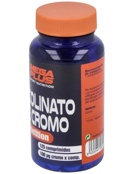 Cromo Picolinato 100µg. 125Comp. de Mega Plus