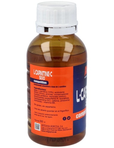 Carnitine Fat Burner Drink 500Ml. de Mega Plus