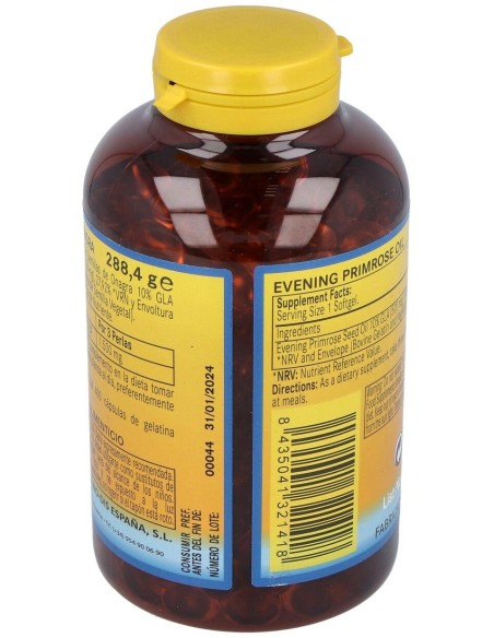 Aceite De Onagra 500Mg. (10% Gla) 400Perlas de Nature Essential