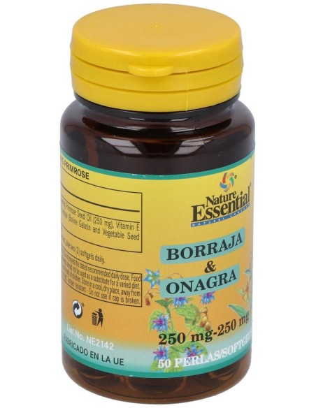 Borraja + Onagra 500Mg. 50Perlas de Nature Essential