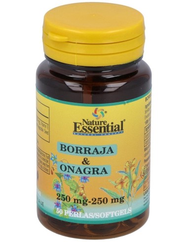 Borraja + Onagra 500Mg. 50Perlas de Nature Essential