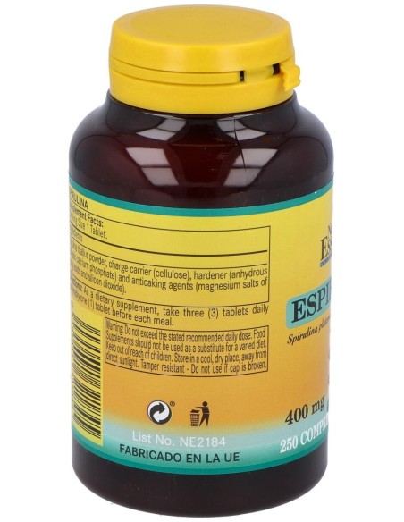 Espirulina 400Mg. 250Comp. de Nature Essential