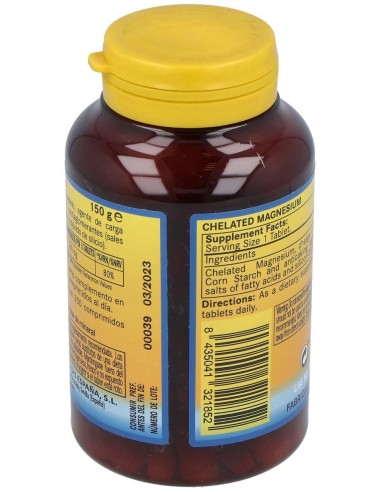 Magnesio Quelado 300Mg. 250Comp. de Nature Essential