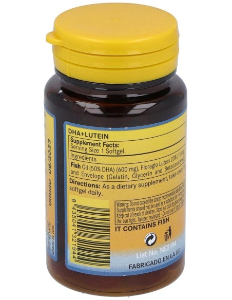 Dha + Luteina 615Mg. 50Perlas de Nature Essential
