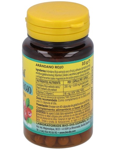 Arandano Rojo 5000Mg. (Ext. Seco 200Mg.) 60Cap. de Nature Essential