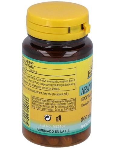 Arandano Rojo 5000Mg. (Ext. Seco 200Mg.) 60Cap. de Nature Essential