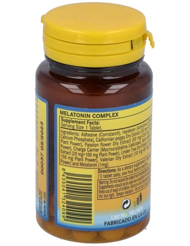 Melatonina Complex 1Mg. 60Comp. de Nature Essential