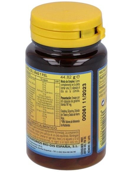 Cabello, Uñas Y Piel 540Mg. 60Perlas de Nature Essential