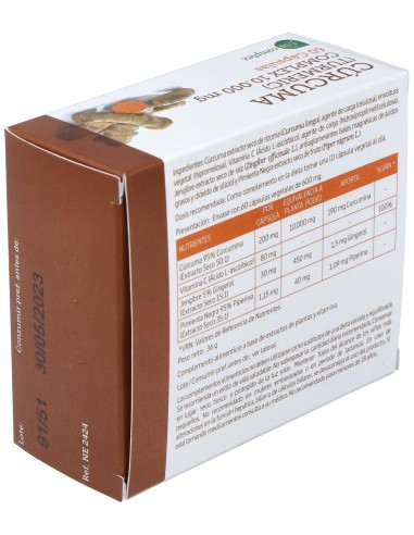 Curcuma 10.000Mg. +Jengibre+Pimienta 60Cap. de Nature Essential