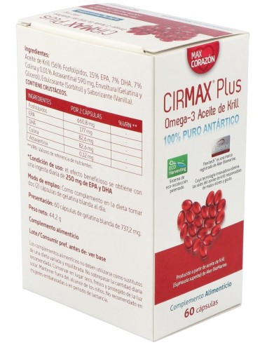 Cirmax (Krill Oil) 590Mg. 60Perlas de Nature Essential