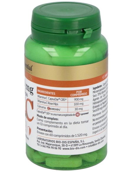 Vit. C+Rose Hips+Curcuma 60Comp. de Nature Essential