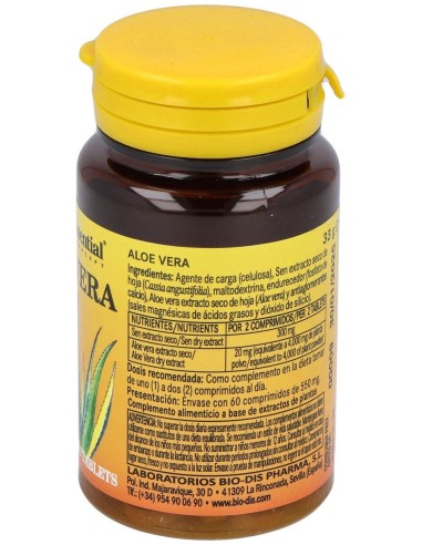 Aloe Vera 2000Mg. Con Sen 60Comp. de Nature Essential