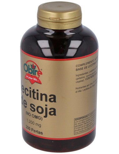 Lecitina De Soja Ip 1200Mg. 200Perlas de Obire