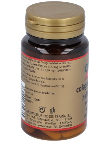 Colageno Hidrolizado Con Magnesio 60Cap. de Obire