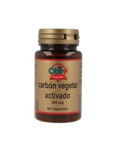 Carbon Vegetal Activado 200Mg 60Cap. de Obire