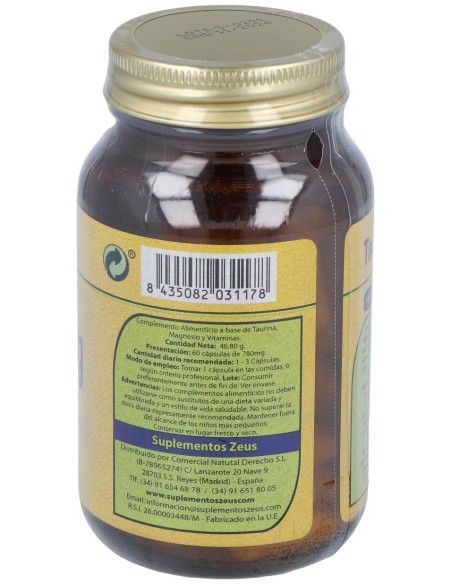 L-Taurina-Mg 60Cap. de Zeus