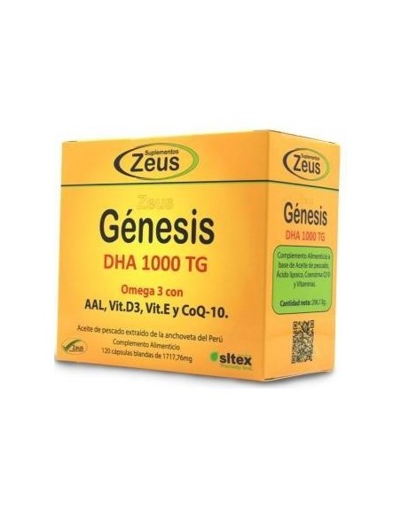 Genesis Dha Tg 1000 Omega 3 120 Cápsulas  Zeus