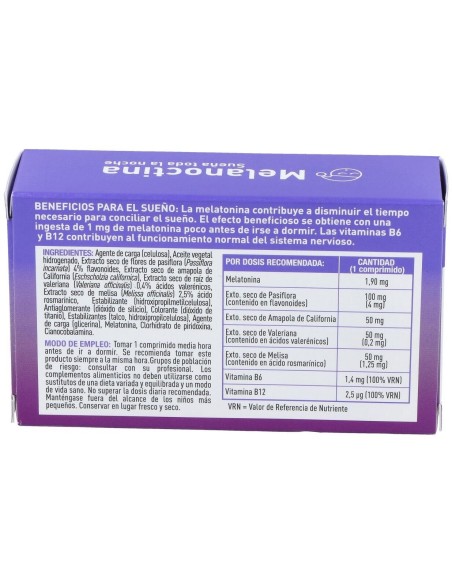 Melanoctina Sueña Toda La Noche 30Comp. de Plameca