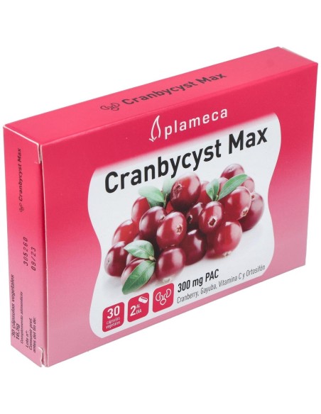 Cranbycyst Max 30 Cápsulas Vegetales de Plameca