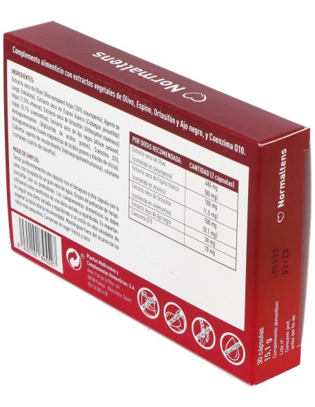 Normaltens 30 Cápsulas Vegetales de Plameca