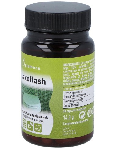 Laxoflash 30 Cápsulas Vegetales de Plameca