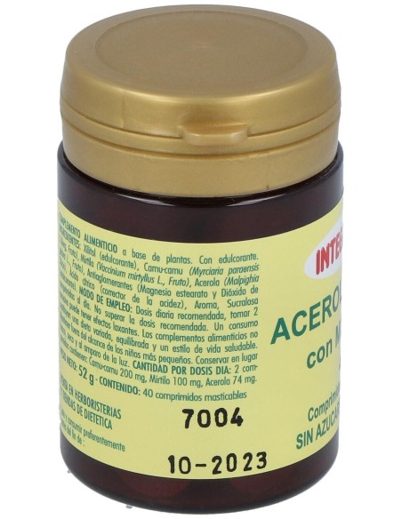Acerola Plus Con Mirtilo 40Comp.Mast. de Integralia