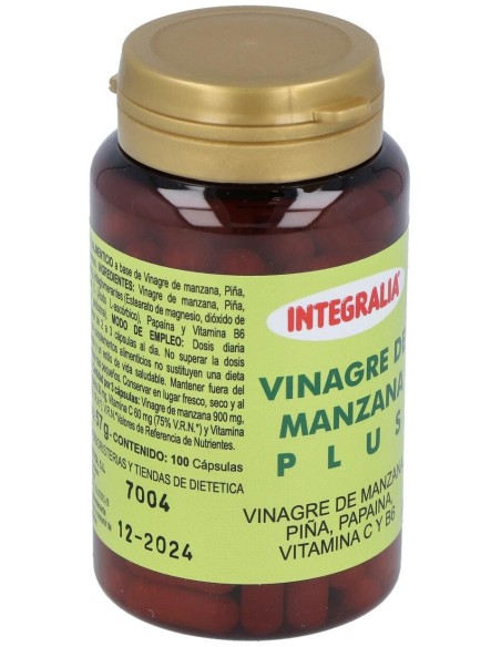 Vinagre Manzana Plus 100Cap. de Integralia