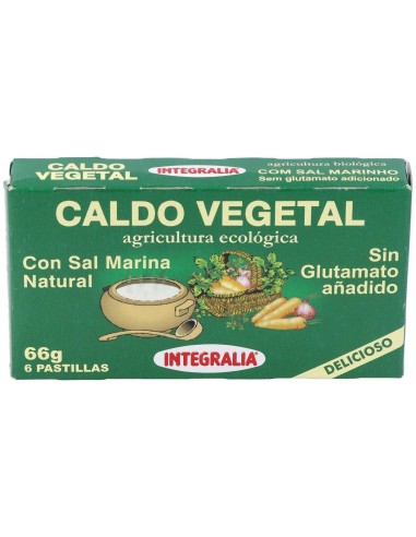 Caldo Vegetal Eco Con Sal Marina Natural 6Pastilla de Integralia