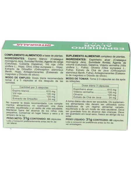 Espino Blanco Plus 60Cap. de Integralia