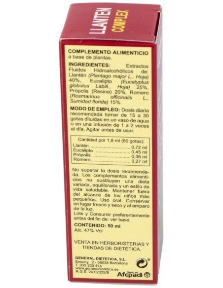Llanten Complex Extracto 50Ml. de Integralia