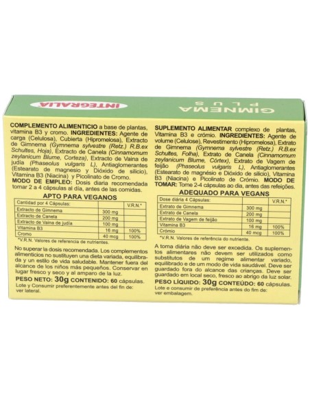 Gimnema Plus 60Cap. de Integralia
