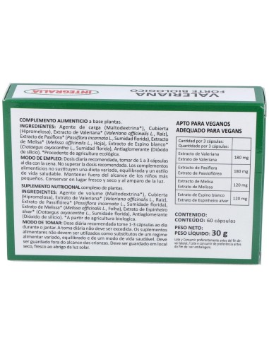 Valeriana Forte Eco 60Cap. de Integralia