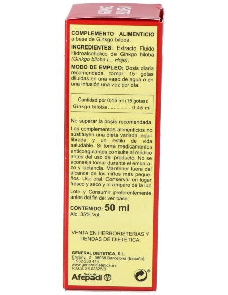 Ginkgo Biloba Concentrado 50Ml. de Integralia
