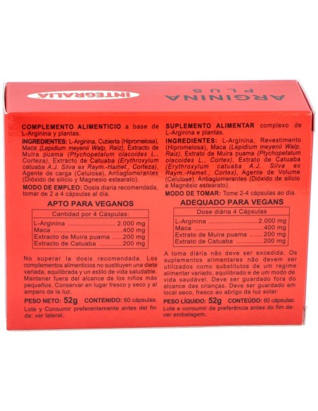 Arginina Plus 60Cap. de Integralia