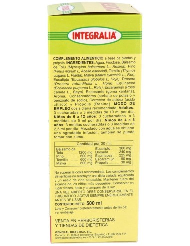 Constifin S/A Jarabe 500 Ml. de Integralia