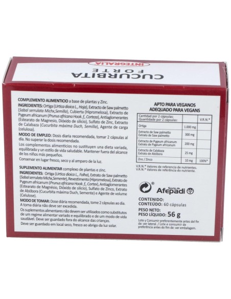 Cucurbita Forte 60Cap. de Integralia