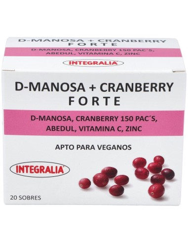 D-Manosa + Cranberry Plus 20Sbrs. de Integralia