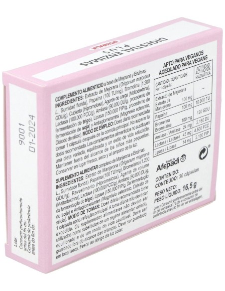 Digestial Enzimas Plus 30Cap. de Integralia