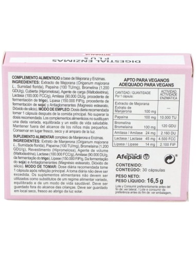 Digestial Enzimas Plus 30Cap. de Integralia