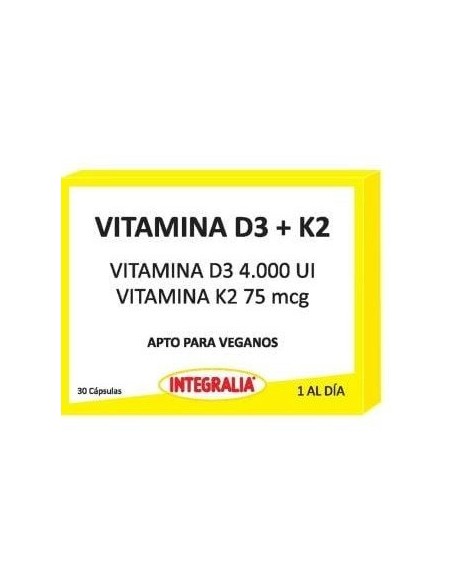 Vitamina D3+K2 30Cap. Vegan de Integralia