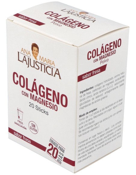 Colageno Con Magnesio Sabor Fresa 20Sticks de Ana Maria Lajusticia