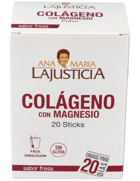 Colageno Con Magnesio Sabor Fresa 20Sticks de Ana Maria Lajusticia