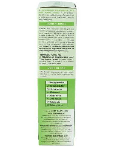 Recuperador Dermomineral Aloe Vera 300Ml. de Rhatma