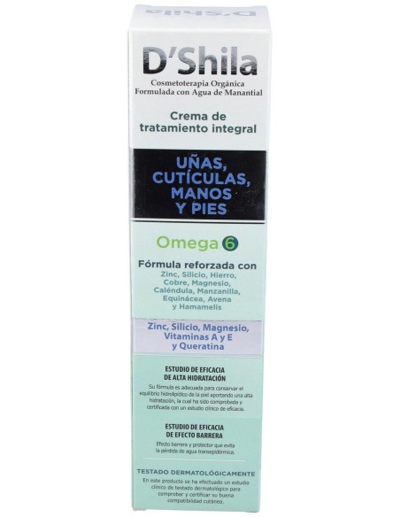 Crema Manos Y Uñas Omega-6 Con Dosificador 250Ml. de Dshila