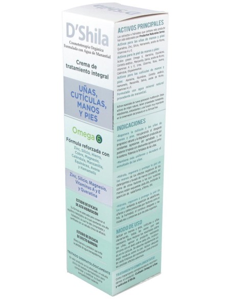 Crema Manos Y Uñas Omega-6 Con Dosificador 250Ml. de Dshila