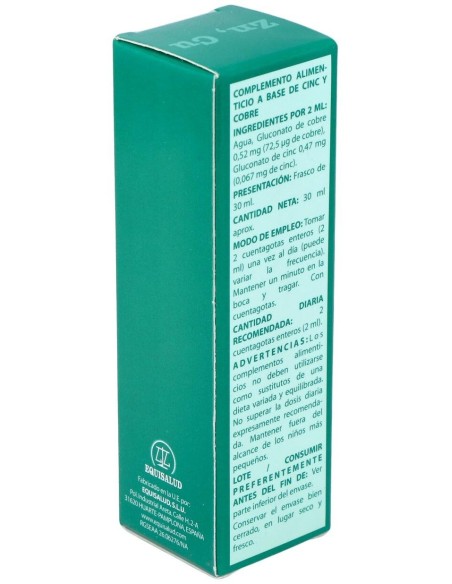 Oligogluco-Zn-Cu Zinc-Cobre 30Ml. de Equisalud