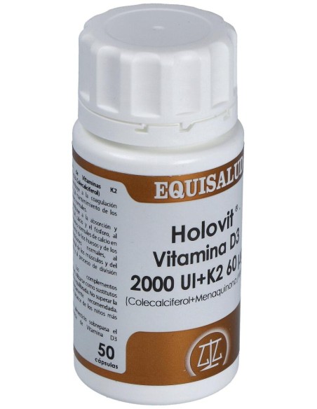 Holovit Vit. D3 2000Ui+K2 60Mcg+Menaquinona 50Cap. de Equisalud