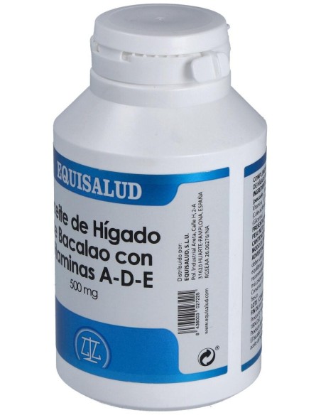 Aceite Higado De Bacalao Con Vit. A, D Y E 180Cap. de Equisalud