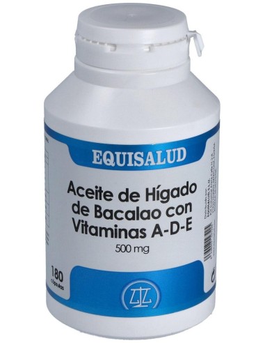 Aceite Higado De Bacalao Con Vit. A, D Y E 180Cap. de Equisalud