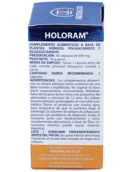 Holoram Foodbiotic 60Cap. de Equisalud